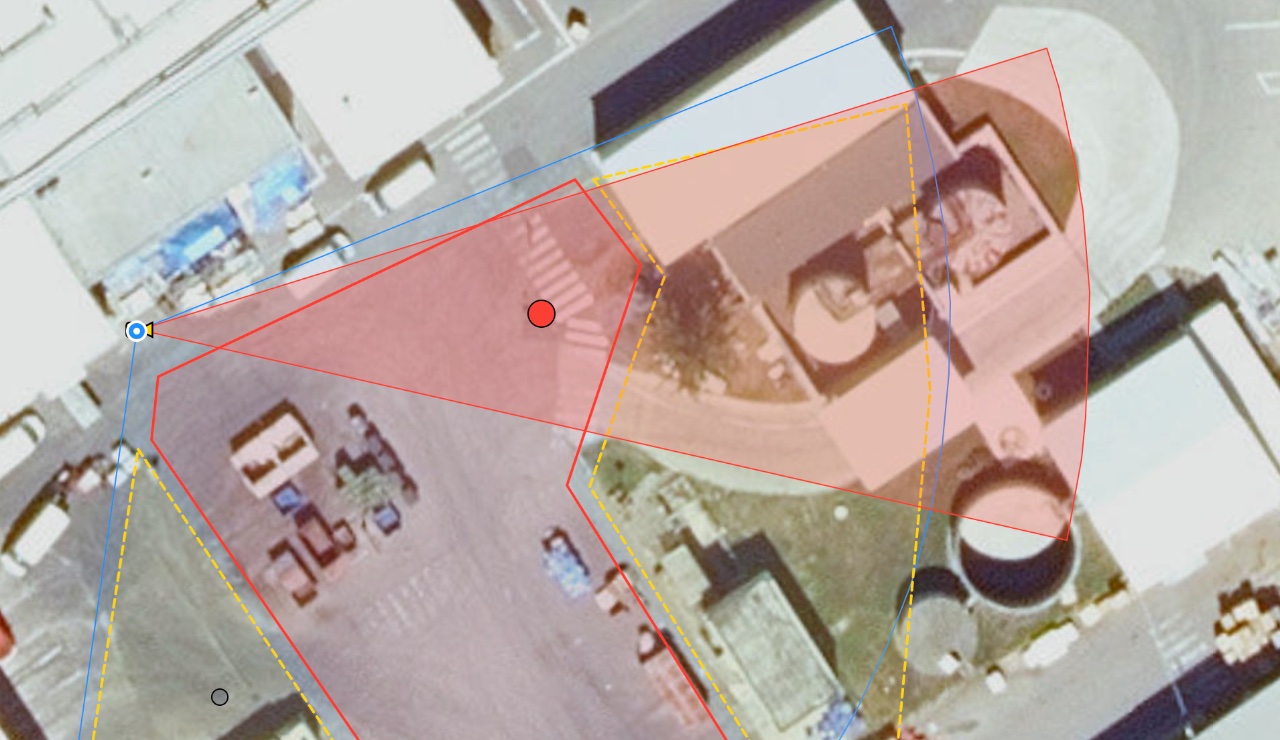 BYSEC Radar — narušenie zóny a navádzanie kamery
